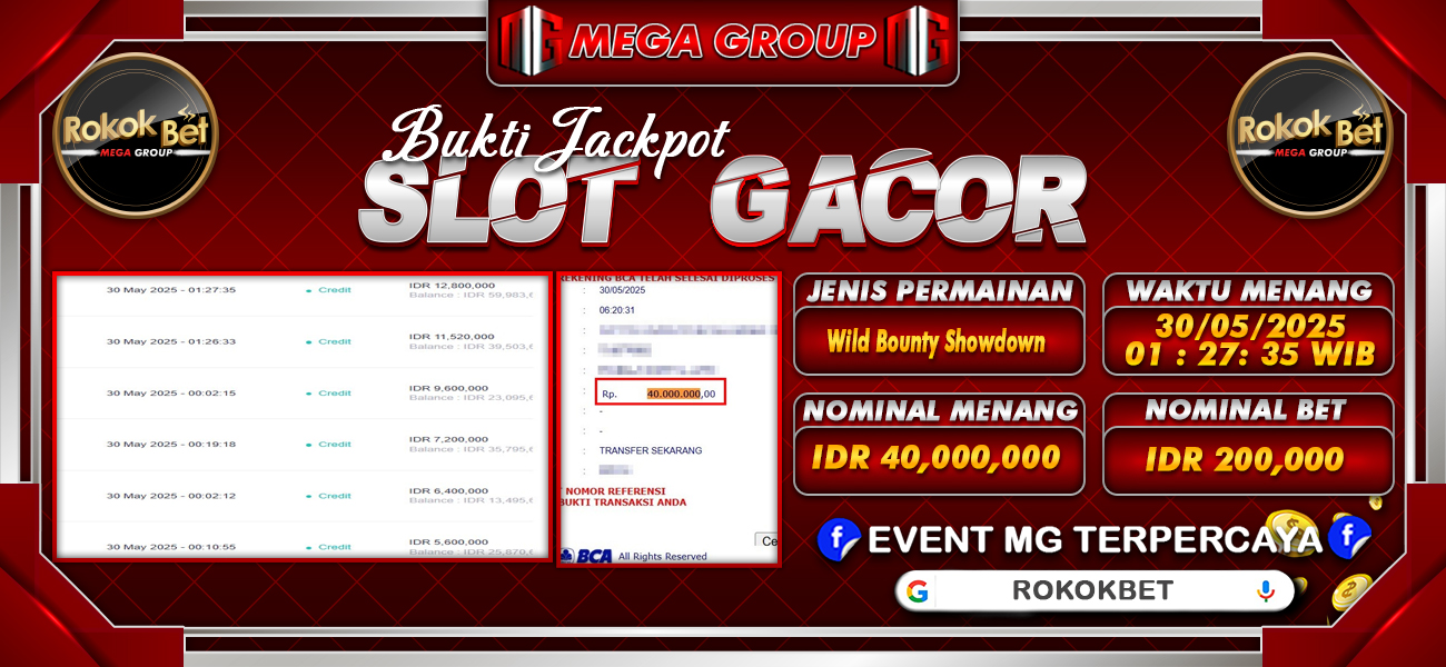 Bukti JP situs Rokokbet hari Jumat, 30 Mei 2025