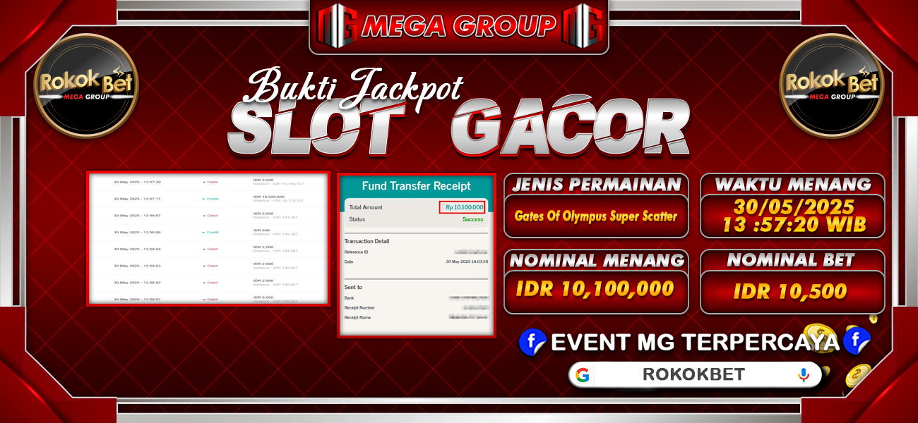 Bukti JP situs Rokokbet hari Jumat, 30 Mei 2025