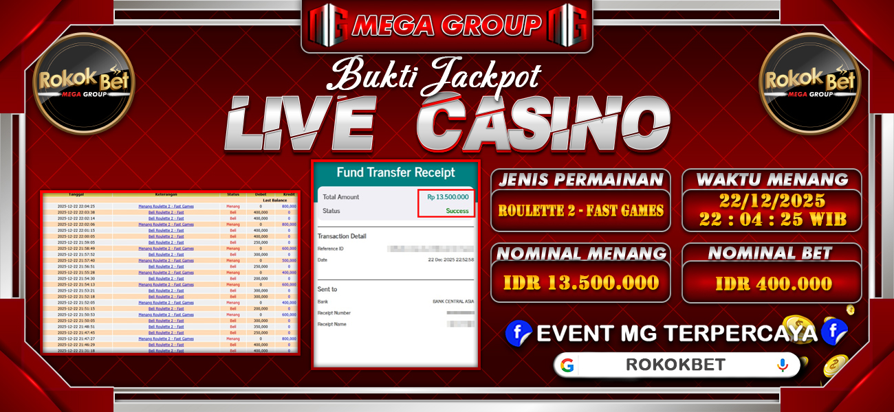 Bukti JP situs Rokokbet hari Selasa, 23 Desember 2025