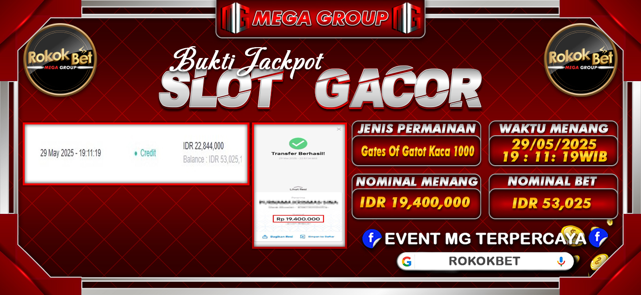 Bukti JP situs Rokokbet hari Jumat, 30 Mei 2025