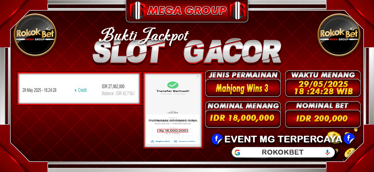 Bukti JP situs Rokokbet hari Jumat, 30 Mei 2025