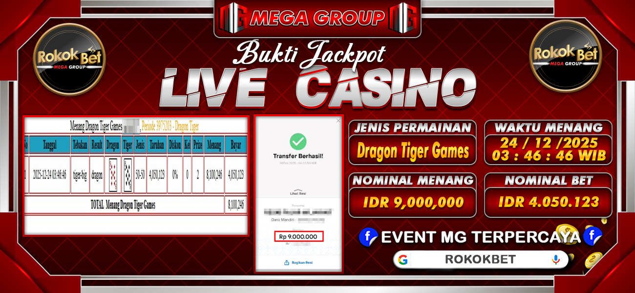 Bukti JP situs Rokokbet hari Rabu, 24 Desember 2025