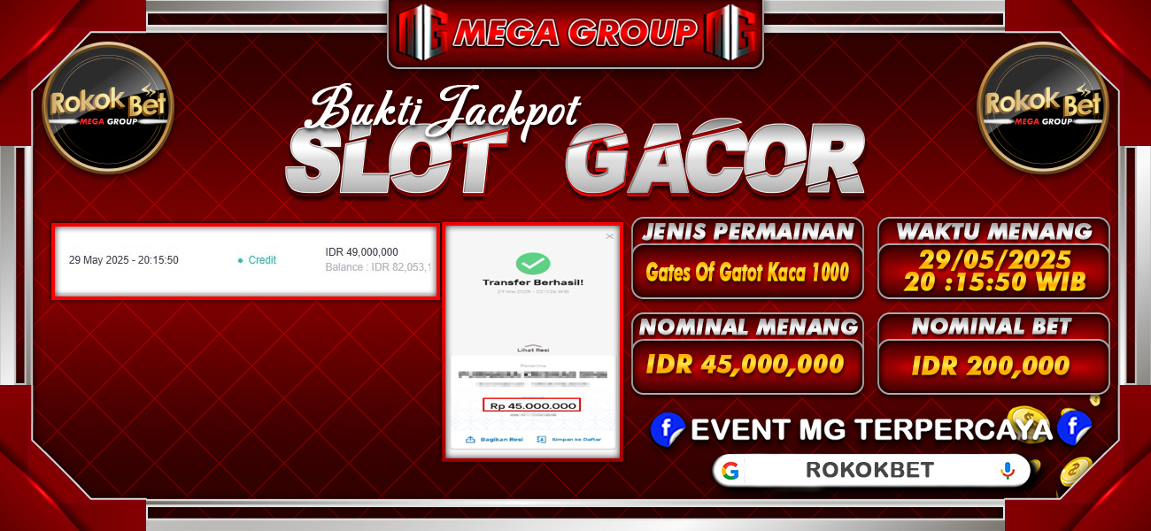 Bukti JP situs Rokokbet hari Jumat, 30 Mei 2025